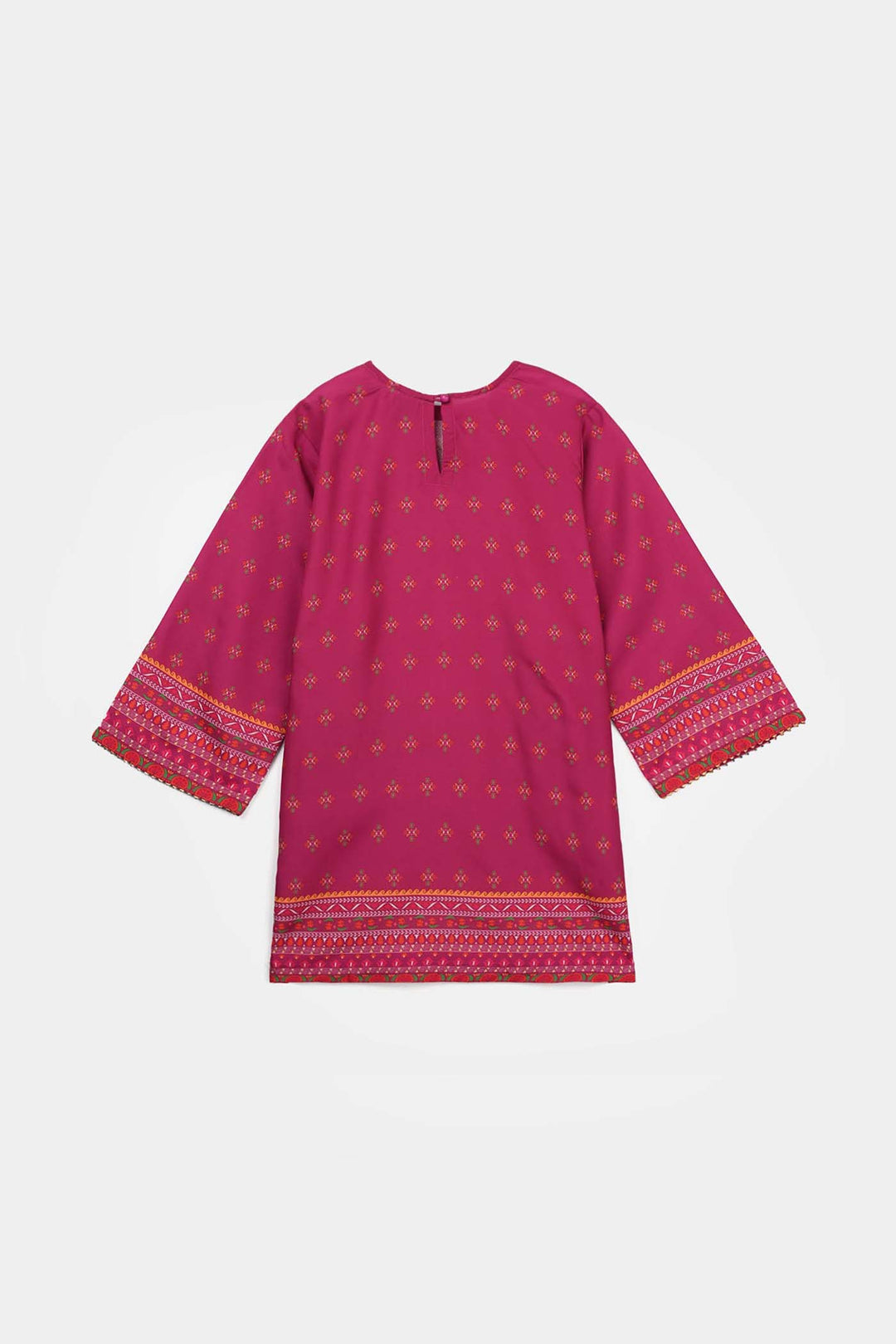 Infant Girls Poly Mesh Printed 2Pcs - Magenta