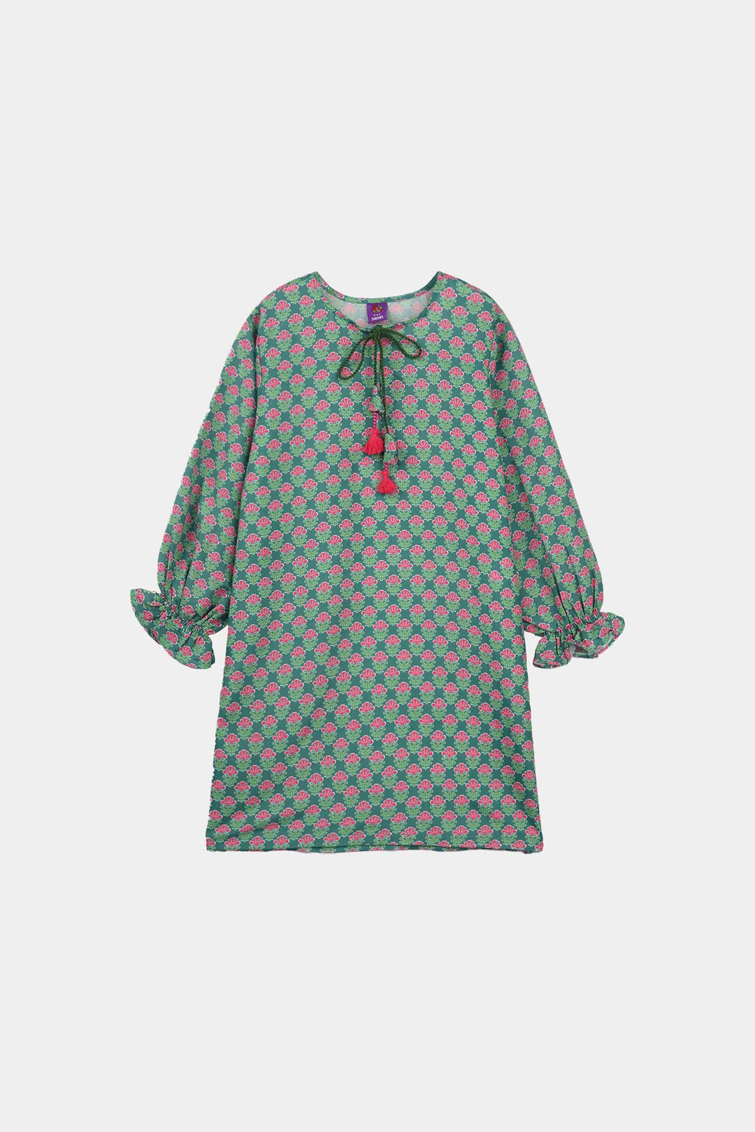 Girls Poly Mesh Printed 2Pcs - Multi