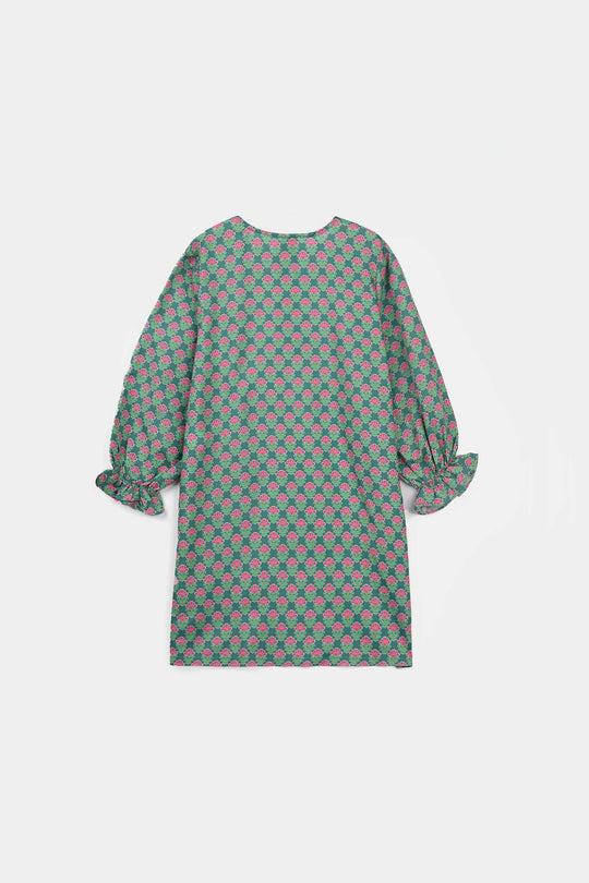 Girls Poly Mesh Printed 2Pcs - Multi