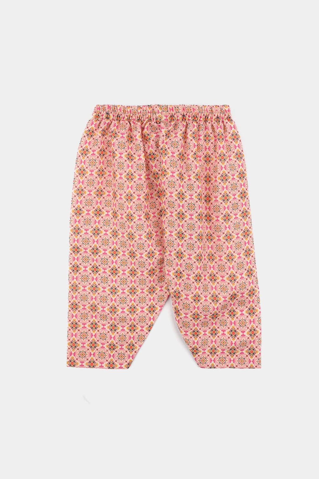 Infant Girls Poly Mesh Printed 2Pcs - Pink/Peach