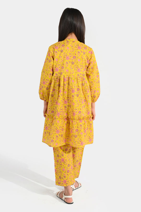 Girls Cotton Printed 2Pcs - Multi