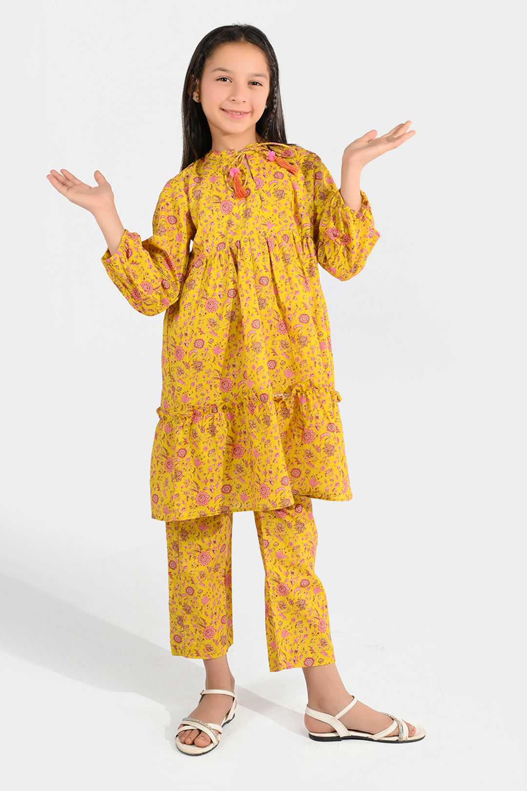 Girls Cotton Printed 2Pcs - Multi