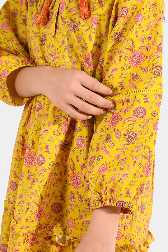 Girls Cotton Printed 2Pcs - Multi