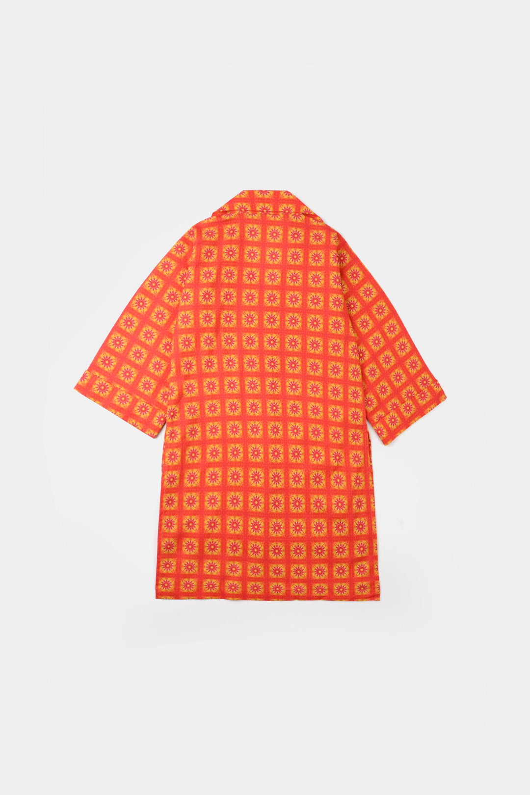 Girls Cotton Printed Kurti - Orange