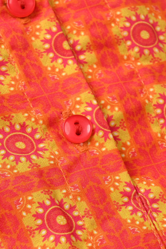 Infant Girls Cotton Printed Kurti-Citrus