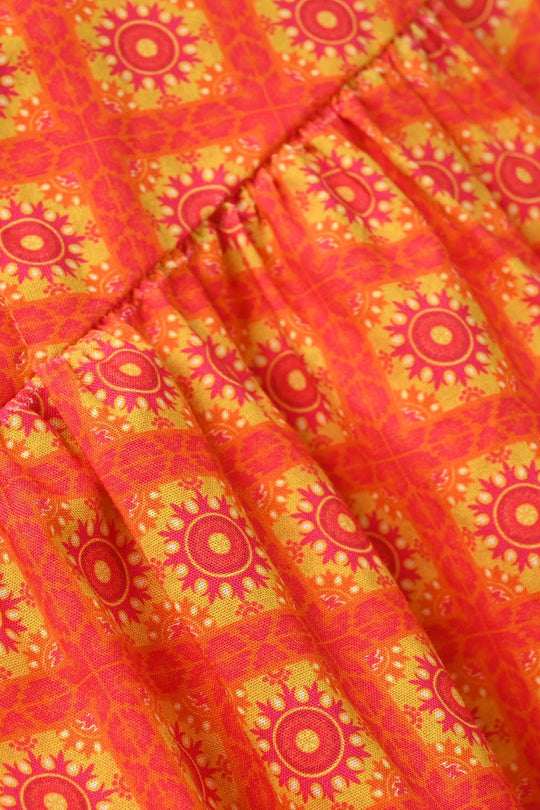 Infant Girls Cotton Printed Kurti-Citrus