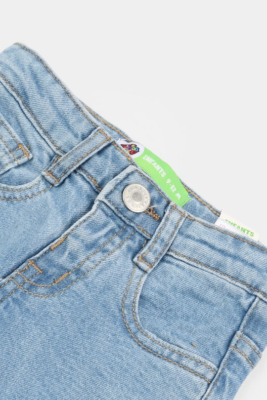 Infant Boys Denim Viscose Pants Basic - Light Blue