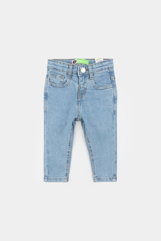 Infant Boys Denim Viscose Pants Basic - Light Blue