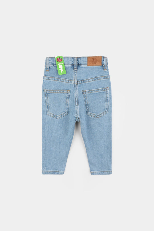 Infant Boys Denim Viscose Pants Basic - Light Blue