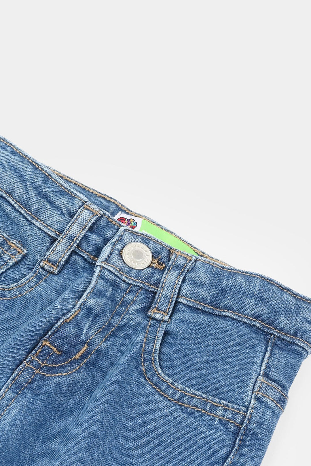 Infant Boys Denim Viscose Pants Basic-Mid Blue