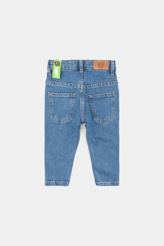 Infant Boys Denim Viscose Pants Basic-Mid Blue