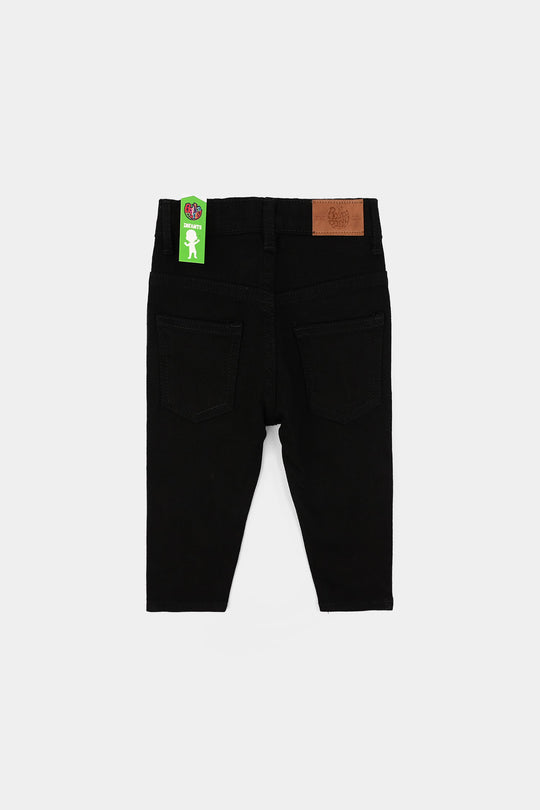 Infant Boys Denim Viscose Pants (Basic) - Black