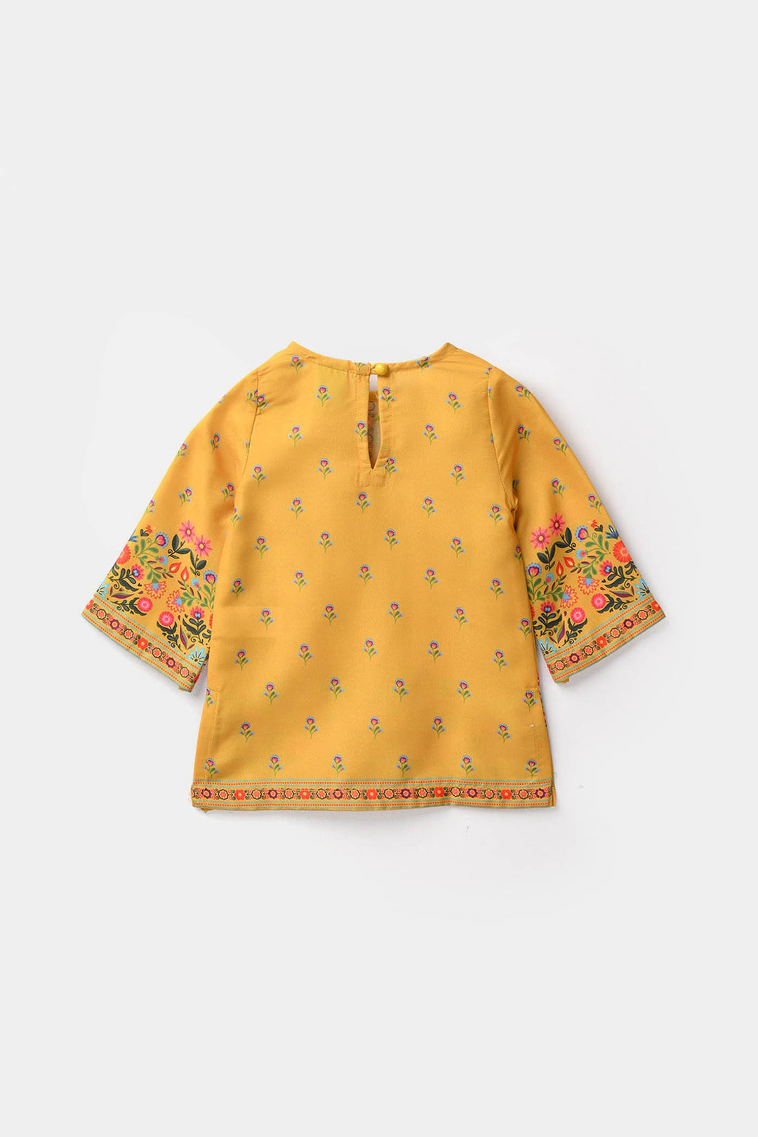 Infant Girls Poly Mesh Printed 2 Pcs Sunny - Mustard