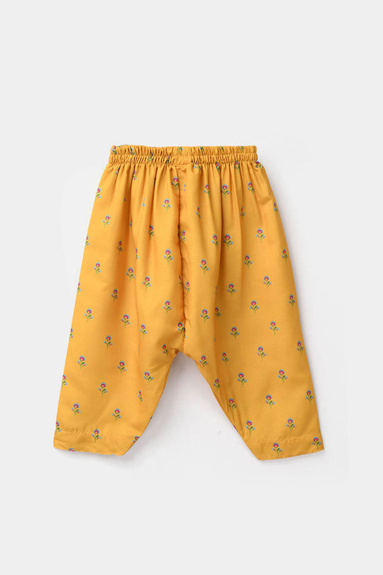 Infant Girls Poly Mesh Printed 2 Pcs Sunny - Mustard