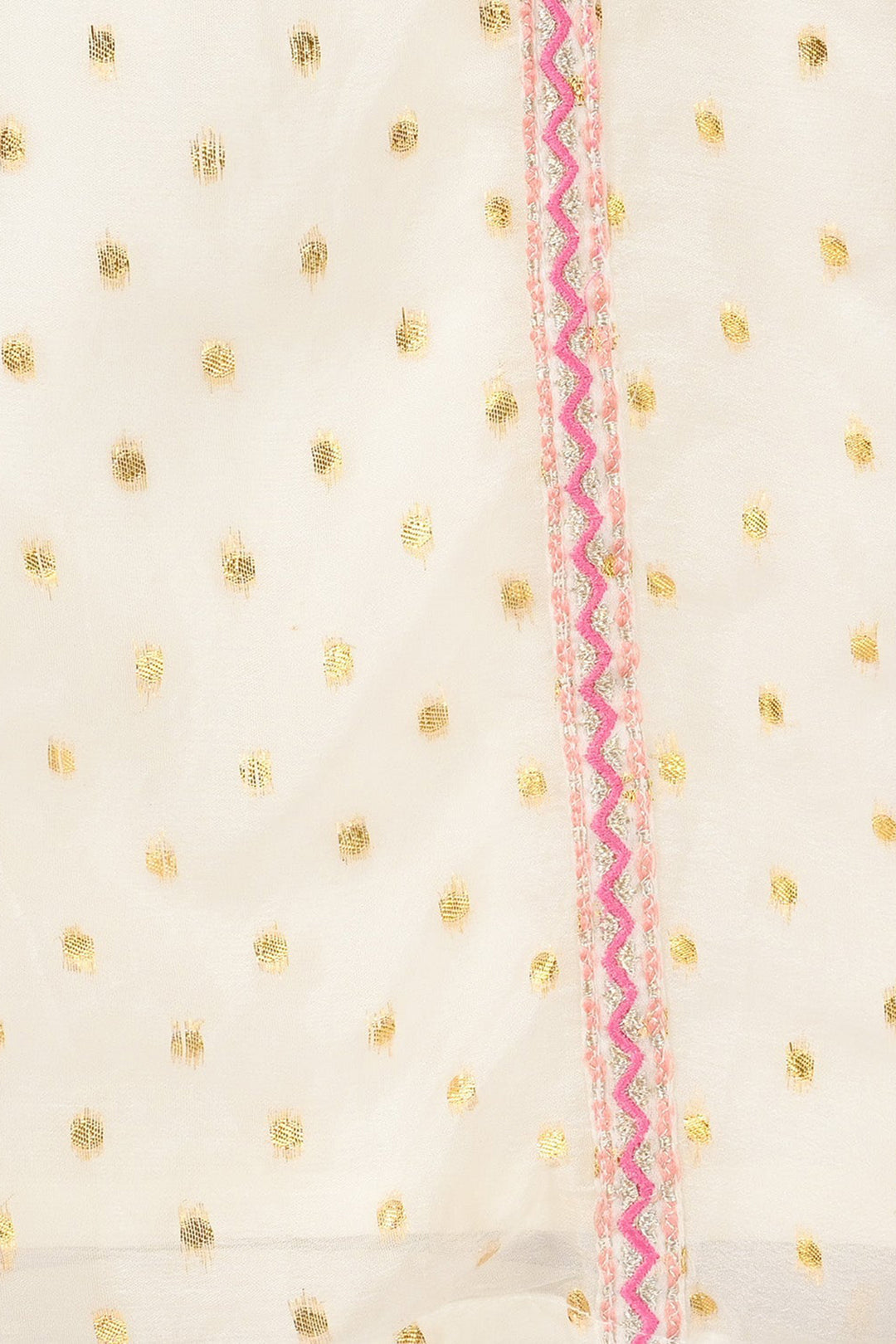 Girls Chiffon 3Pcs Zeenat - Cream