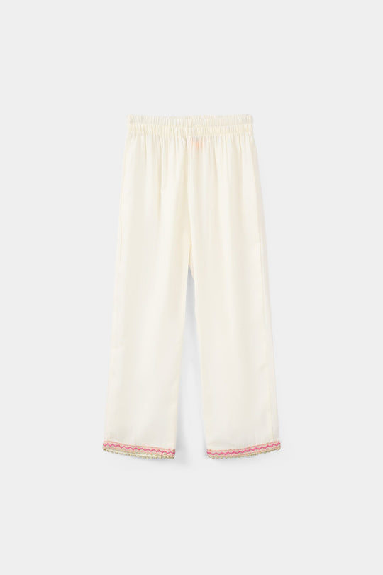 Girls Chiffon 3Pcs Zeenat - Cream