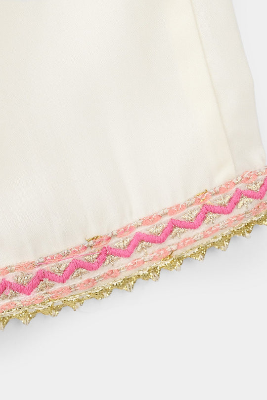 Girls Chiffon 3Pcs Zeenat - Cream
