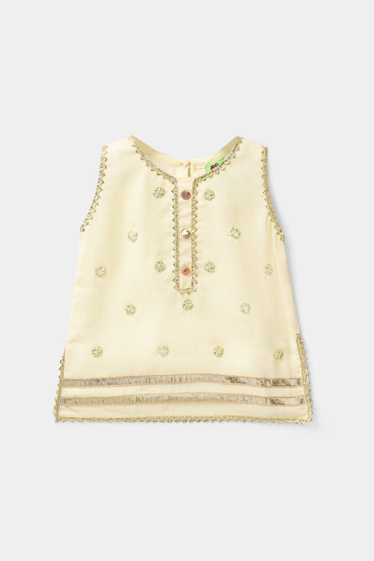Infant Girls Chiffon 2Pcs (Sona) – Cream