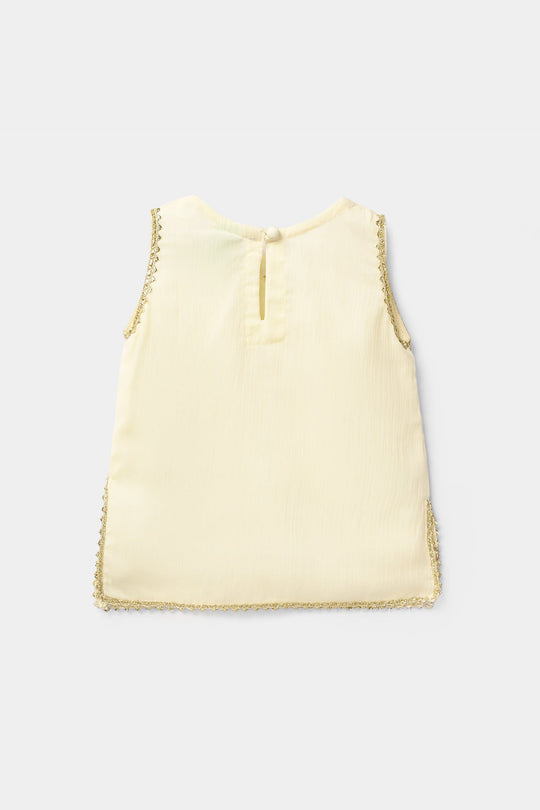 Infant Girls Chiffon 2Pcs (Sona) – Cream