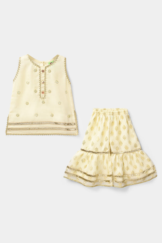 Infant Girls Chiffon 2Pcs (Sona) – Cream