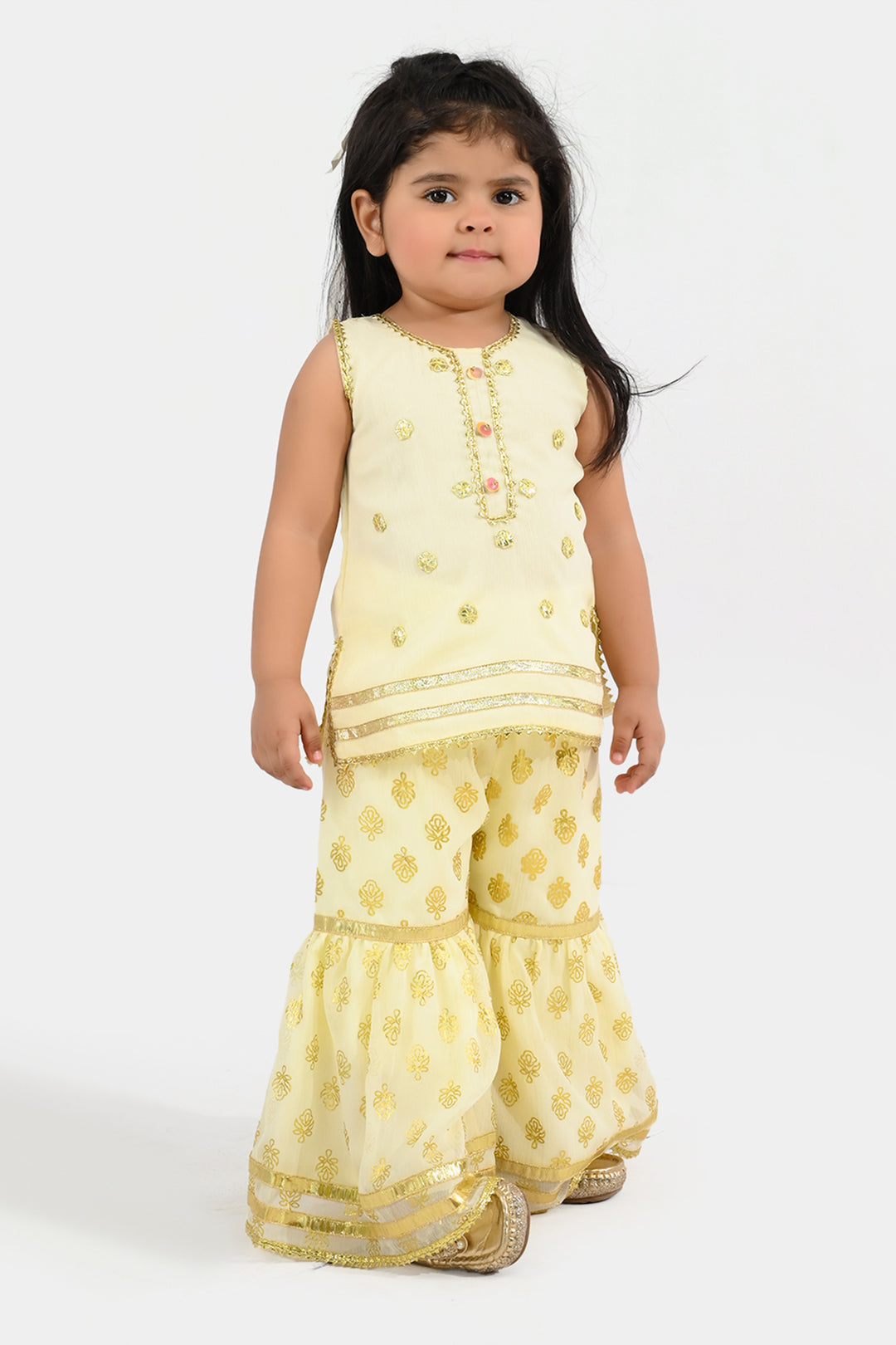 Infant Girls Chiffon 2Pcs (Sona) – Cream