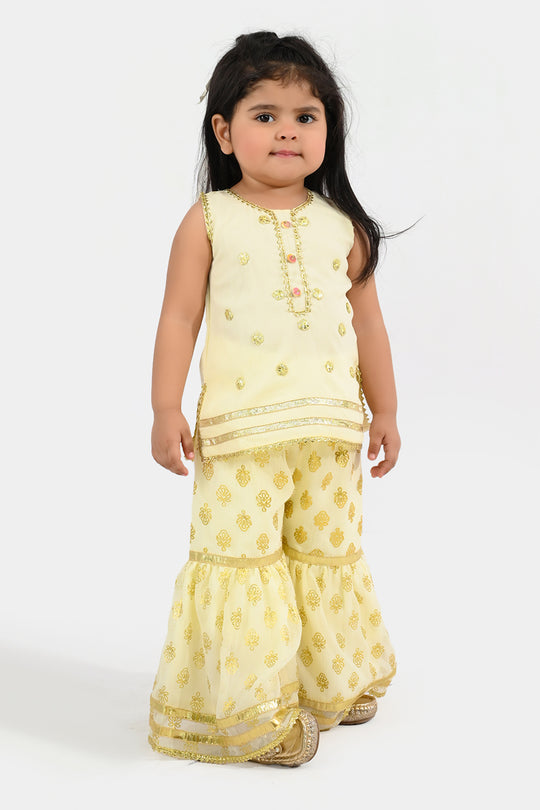 Infant Girls Chiffon 2Pcs (Sona) – Cream
