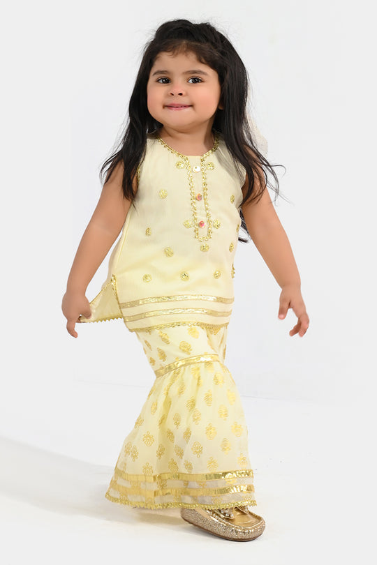 Infant Girls Chiffon 2Pcs (Sona) – Cream