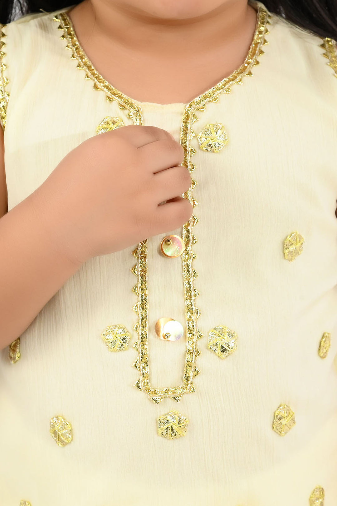 Infant Girls Chiffon 2Pcs (Sona) – Cream