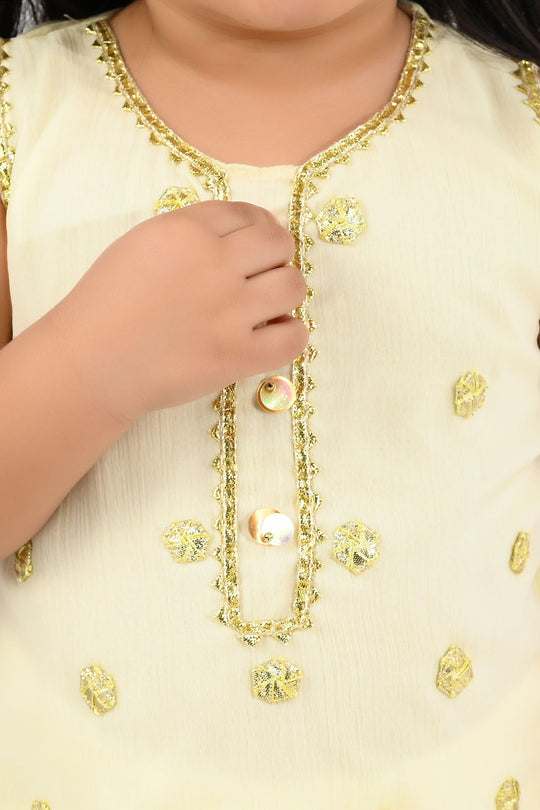 Infant Girls Chiffon 2Pcs (Sona) – Cream