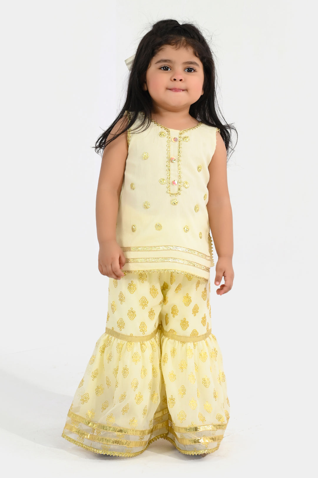 Infant Girls Chiffon 2Pcs (Sona) – Cream