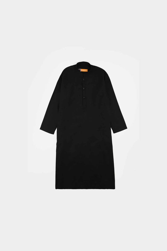 Boys Poly Viscose Jubba - Black