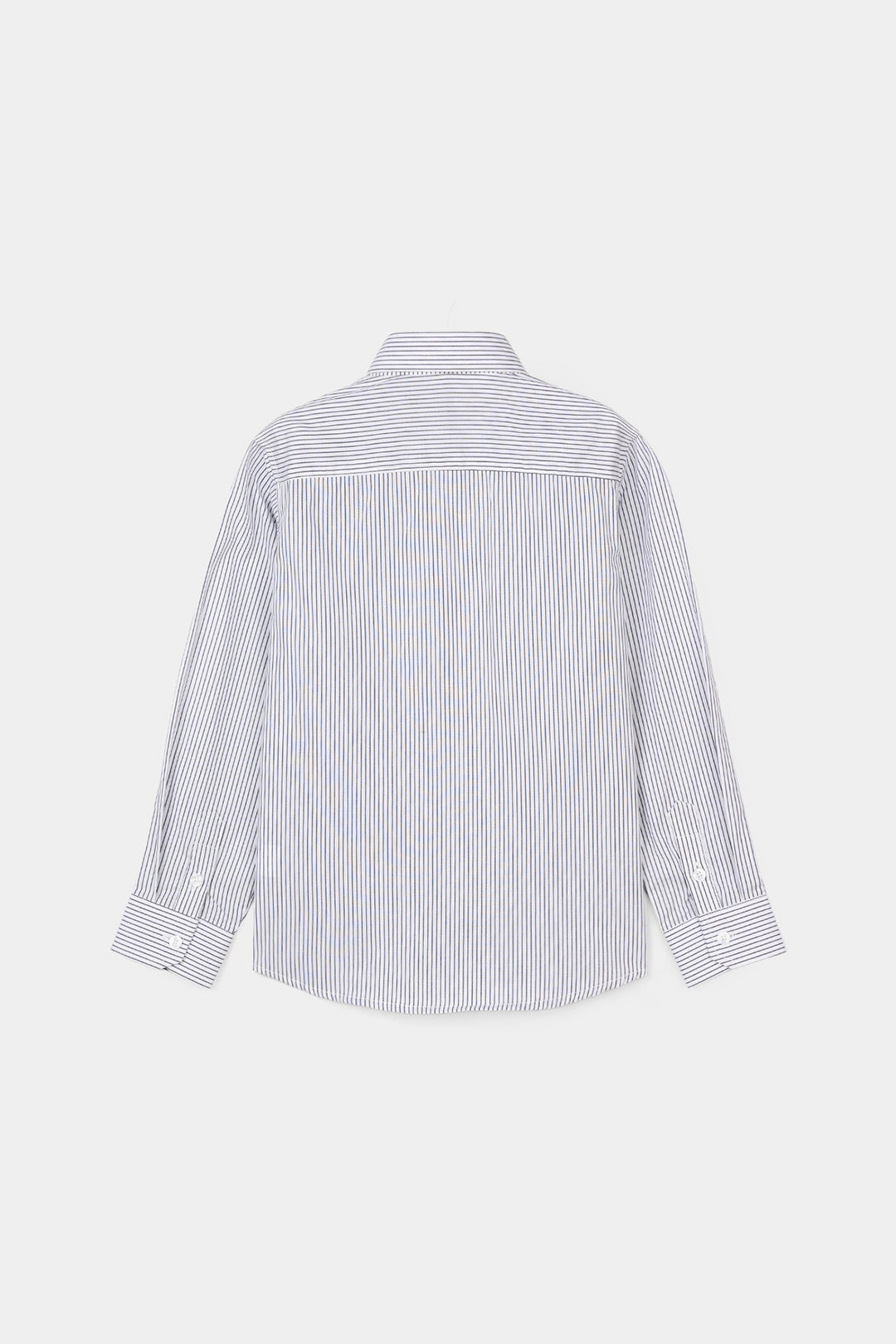 Boys Yarn Dyed Formal Shirt - White Stripes