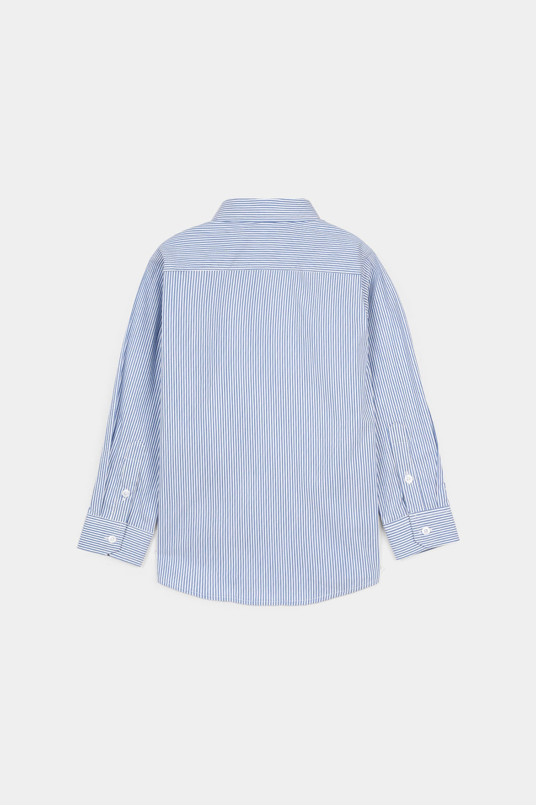 Boys Yarn Dyed Formal Stripes Shirt – Blue