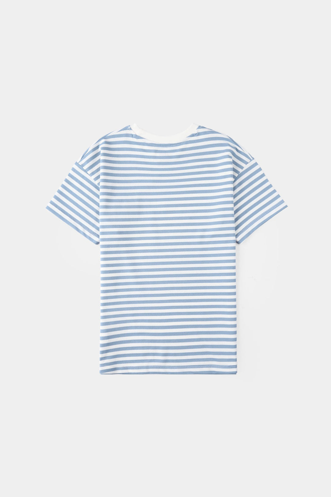 Boys Yarn Dyed T-Shirt Adventure - Blue