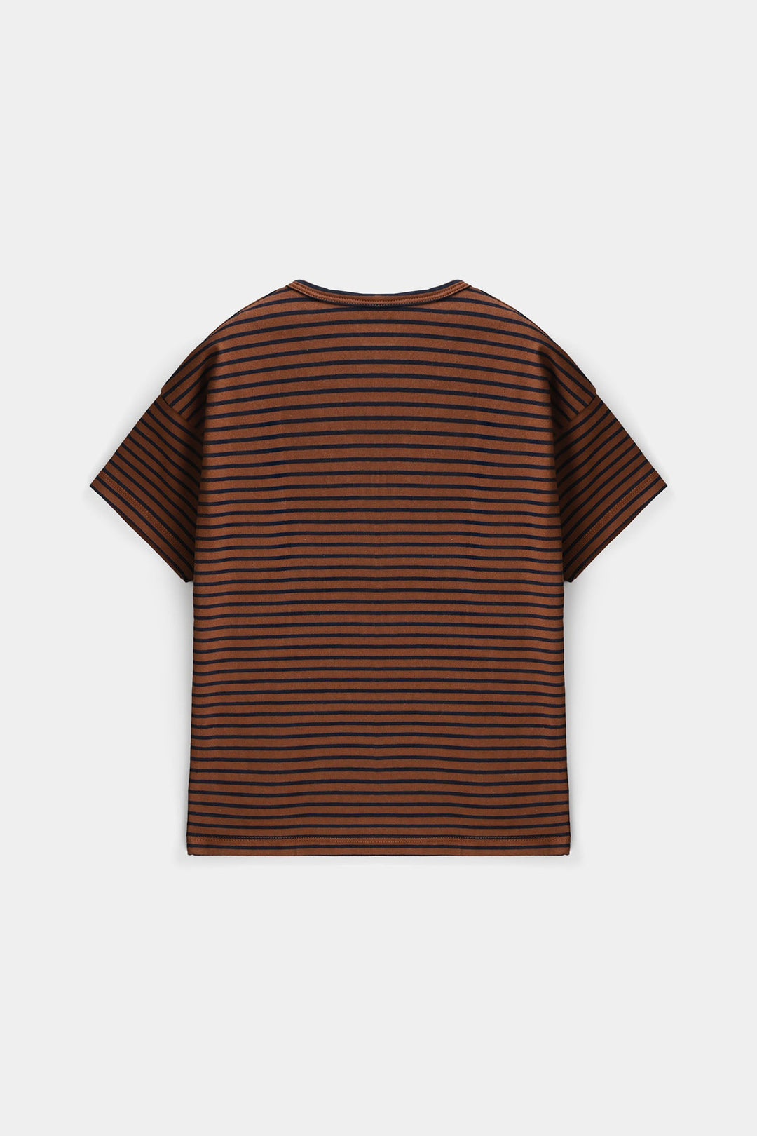 Boys Yarn Dyed T-Shirt - Brown
