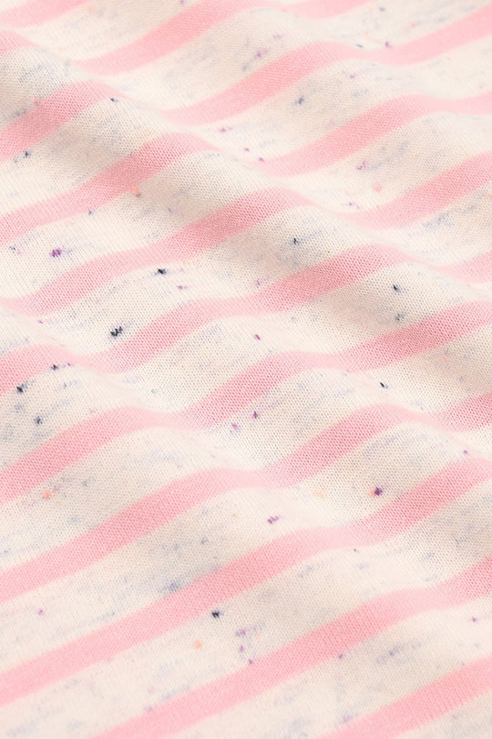 Girls Yarn Dyed Kitty T-Shirt - Pink