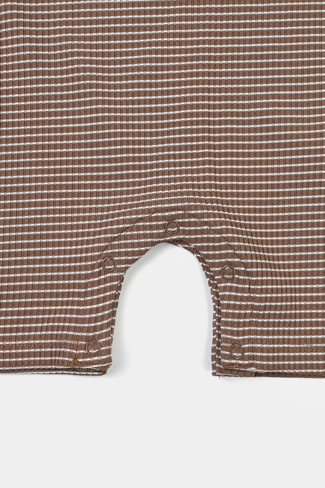 Infant Boys Yarn Dyed Knitted Romper (Fun Day) - Brown
