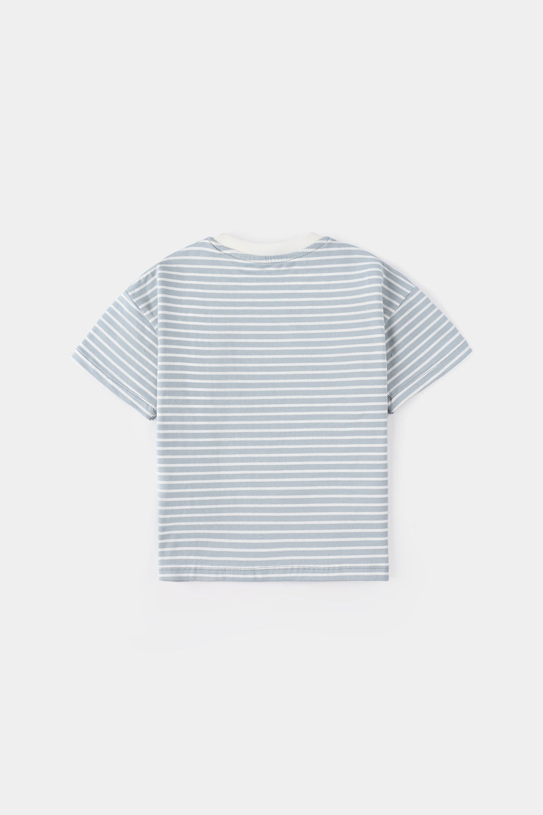 Infant Boys Yarn Dyed Round Neck T-Shirt (Race) - Grey