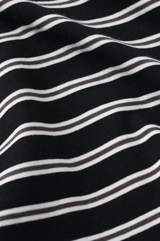 Infant Boys Yarn Dyed Round Neck T-Shirt Lets Go - Black