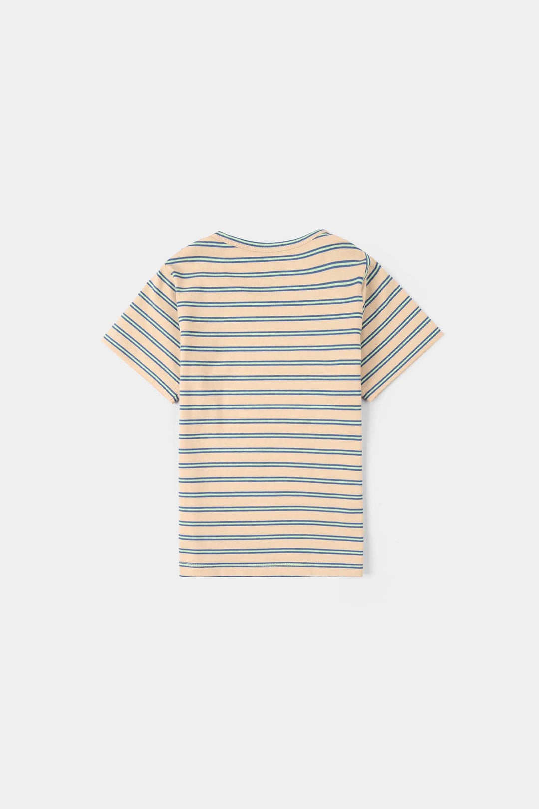 Infant Boys Yarn Dyed Round Neck T-Shirt - Brown