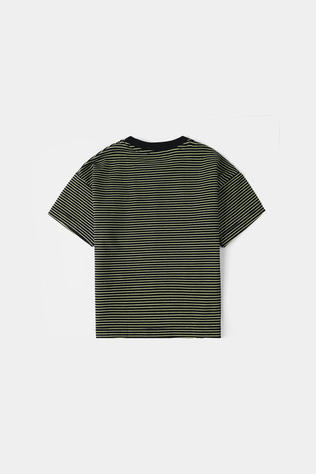 Infant Boys Yarn Dyed Round Neck T-Shirt (Always Smiling) - Black