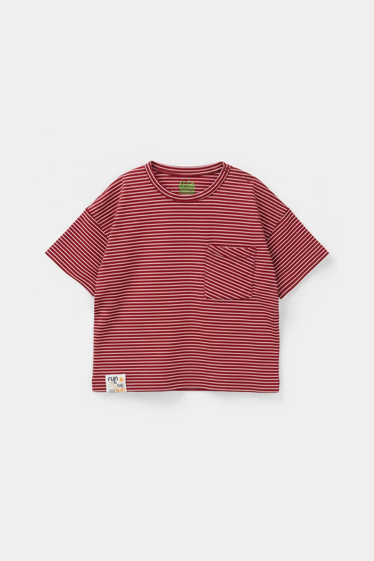 Infant Boys Yarn Dyed T-Shirt - Red