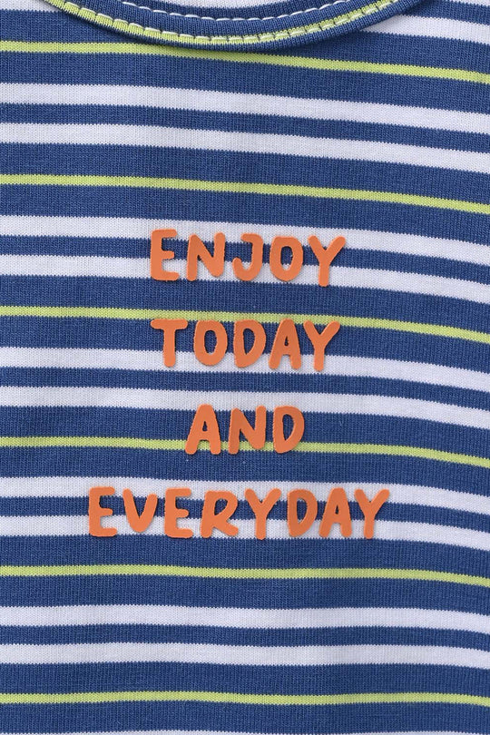 Infant Boys Yarn Dyed T-Shirt - Blue