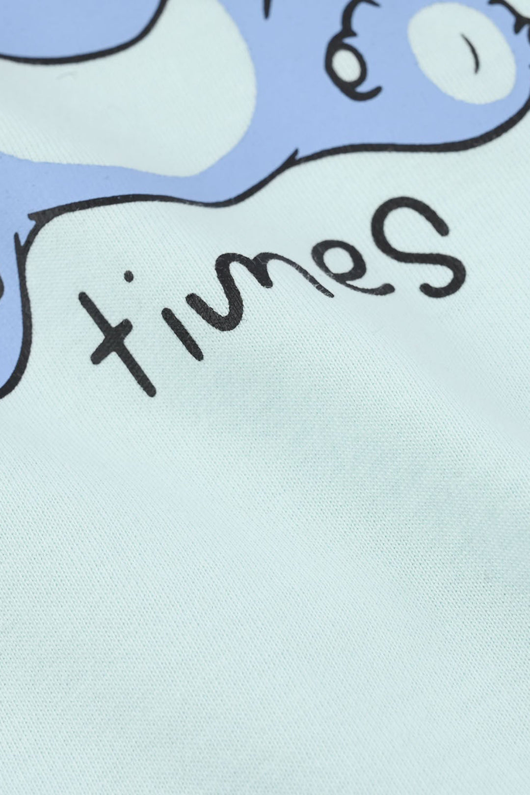 Girls Jersey/Terry T-Shirt Stitch - Blue