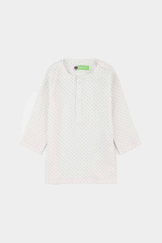 Infant Boys Poly Viscose Kurta Pajama - Off White