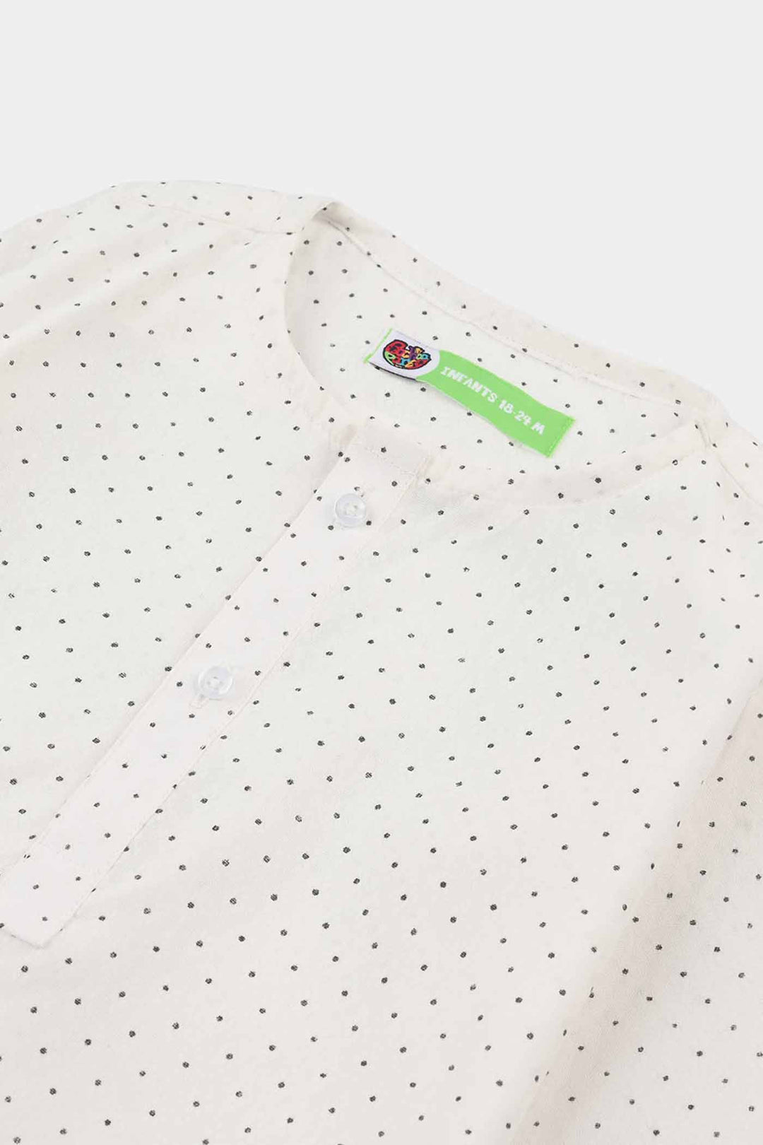 Infant Boys Poly Viscose Kurta Pajama - Off White