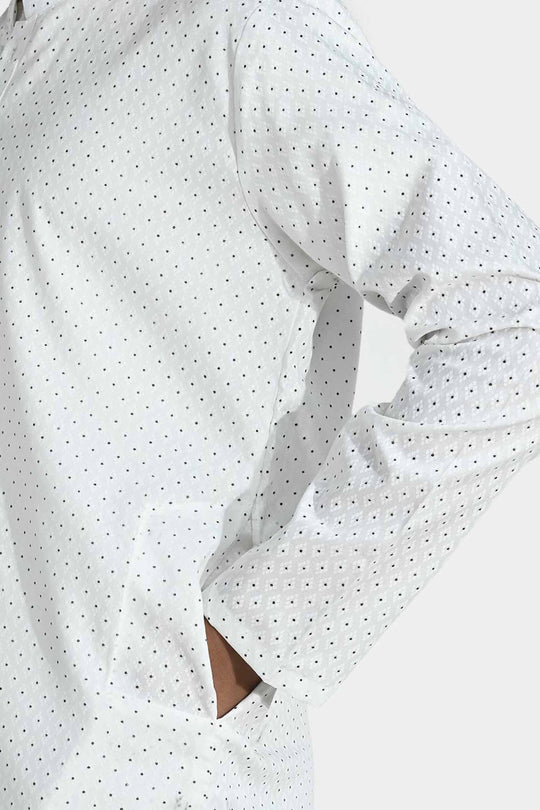 Boys Poly Viscose Kurta Pajama - Off White