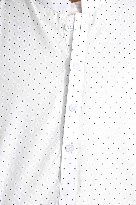 Boys Poly Viscose Kurta Pajama - Off White