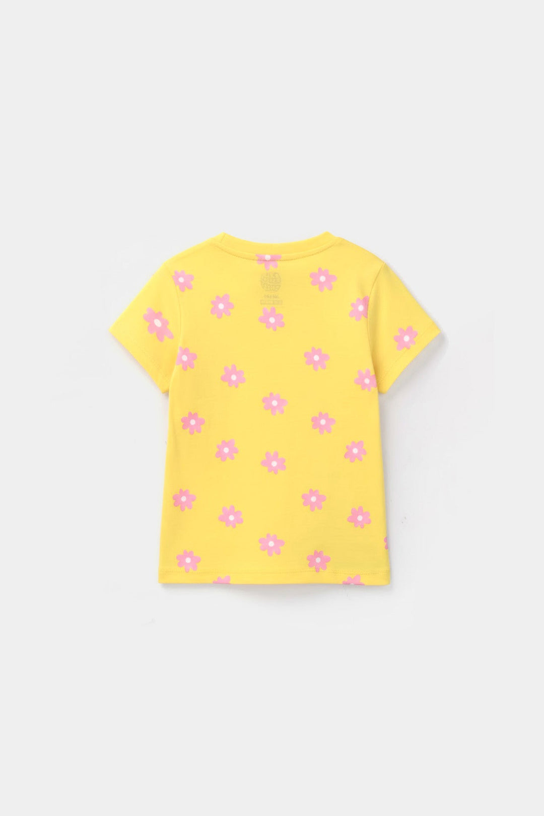 Infant Girls Jersey/Terry T-Shirt (Flower) - Yellow