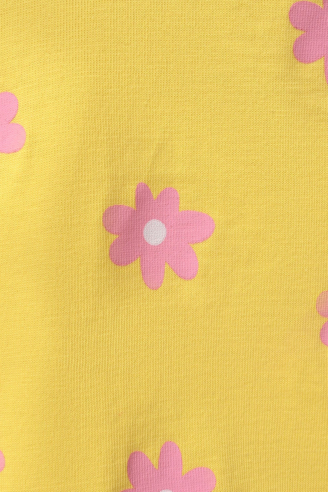 Infant Girls Jersey/Terry T-Shirt (Flower) - Yellow